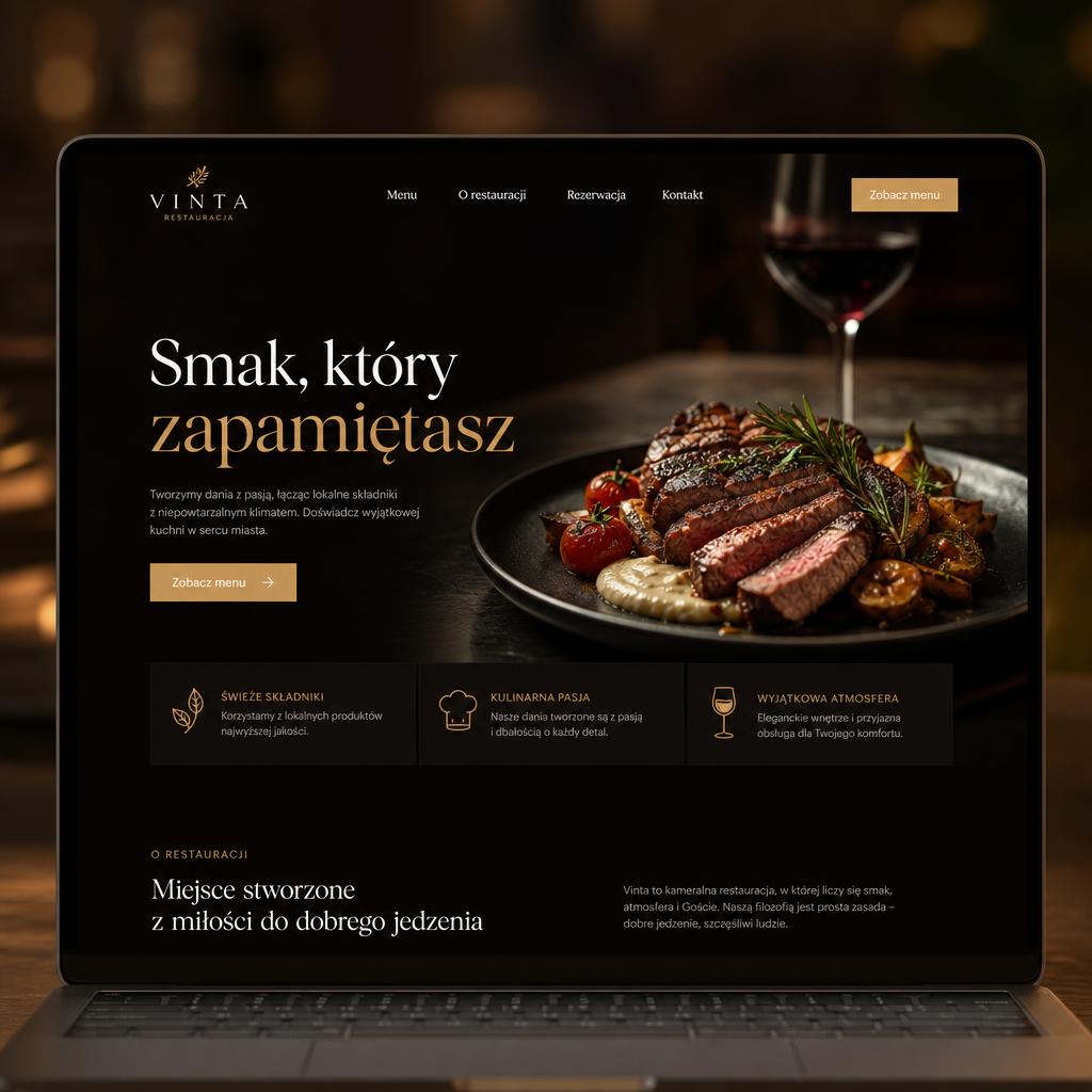 Strona lokalnej restauracji